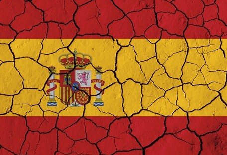 Bandera de España erosionada