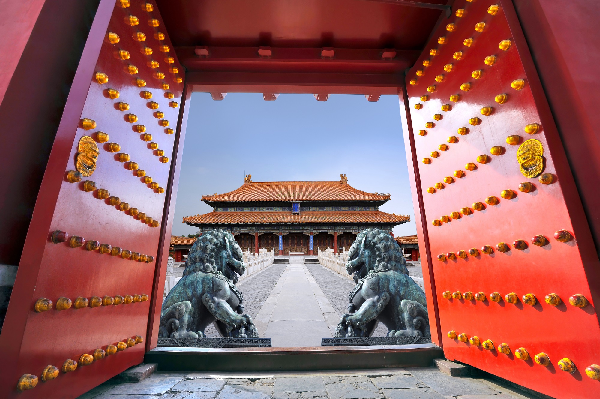 Puerta roja en China