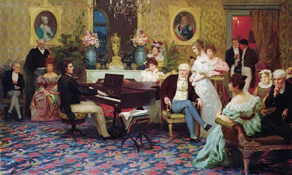 Chopin tocando el piano