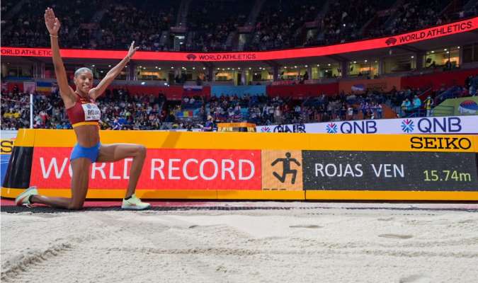 La atleta venezolana Yulimar Rojas