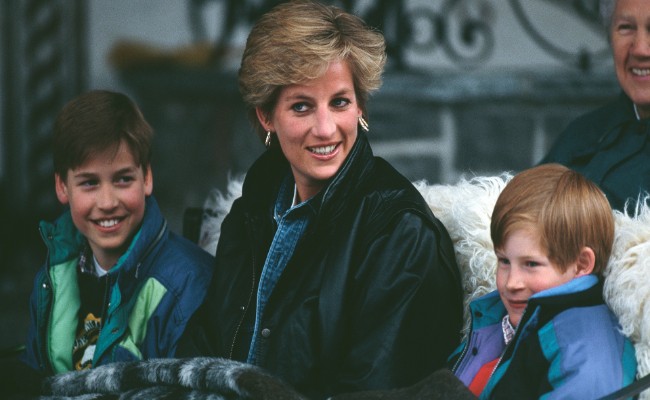 Diana con sus hijos